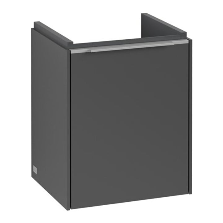 V&B Subway 3.0 Meuble sous lavabo 35,1x42,9x30,9 cm, porte R/Gr AL brillant, graphite