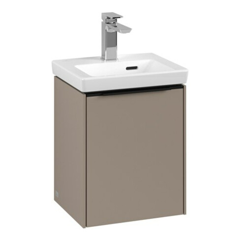 V&B Subway 3.0 Meuble sous lavabo 35,1x42,9x30,9 cm, porte R/gr bleu volcan, Tau