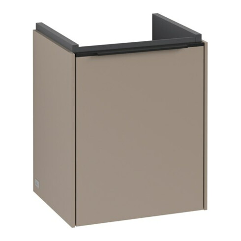 V&B Subway 3.0 Meuble sous lavabo 35,1x42,9x30,9 cm, porte R/gr bleu volcan, Tau