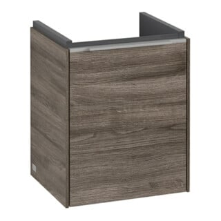V&B Subway 3.0 Meuble sous-lavabo 35,1x42,9x30,9cm, gauche/gris AL brillant, st. Oa