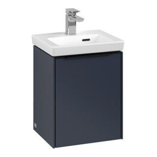 V&B Subway 3.0 Meuble sous lavabo 35,1x42,9x30,9cm, gauche/gris, marbre bleu
