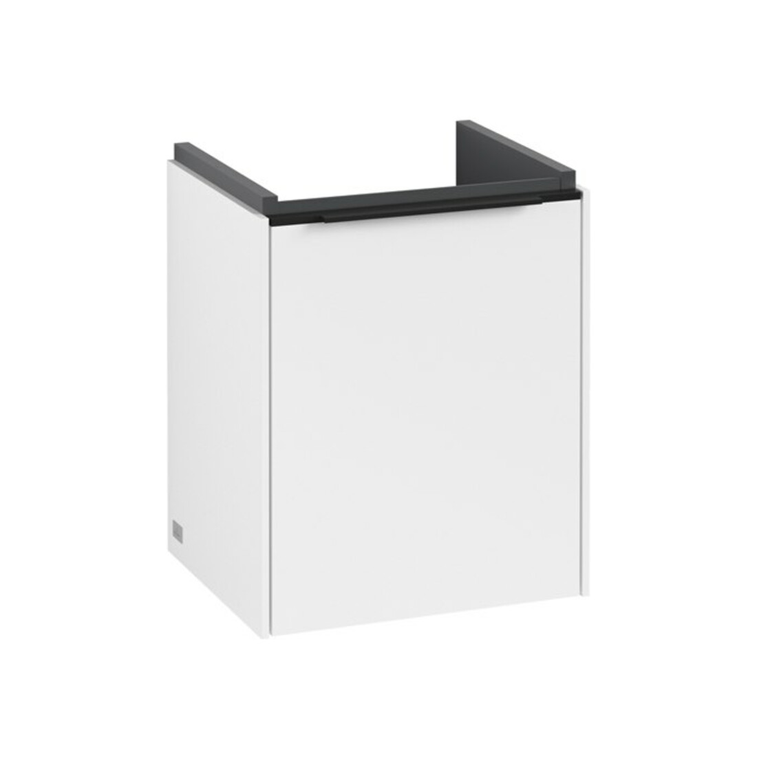 V&B Subway 3.0 Meuble sous lavabo 35,1x42,9x30,9cm, porte gauche/grise bleue, corps blanc
