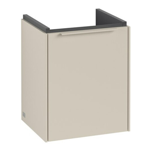 V&B Subway 3.0 Meuble sous lavabo 35,1x42,9x30,9cm, porte gauche/grise, env. grand