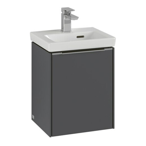 V&B Subway 3.0 Meuble sous lavabo 35,1x42,9x30,9cm, porte gauche/grise, graphite