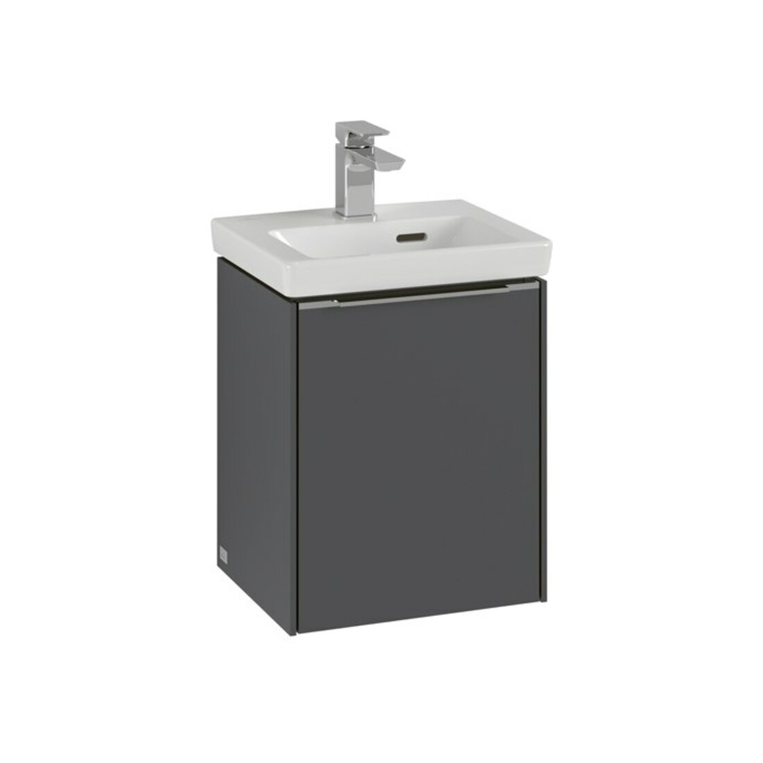 V&B Subway 3.0 Meuble sous lavabo 35,1x42,9x30,9cm, porte gauche/grise, graphite