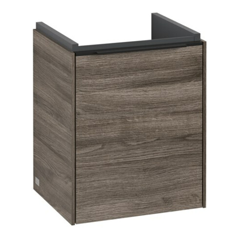V&B Subway 3.0 Meuble sous lavabo 35,1x42,9x30,9cm, porte gauche/grise, st. Oa