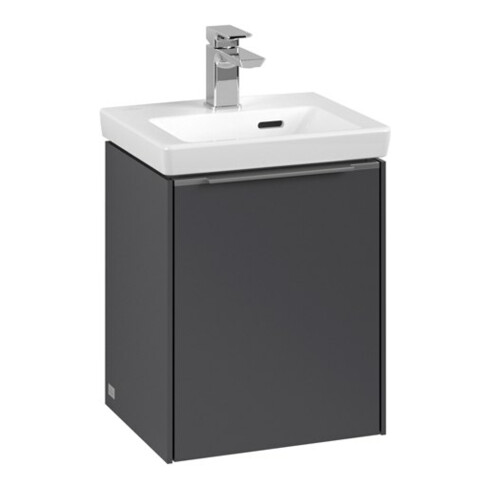 V&B Subway 3.0 Meuble sous lavabo 35,1x42,9x30,9cm, porte L/Gr AL brillant, graphite