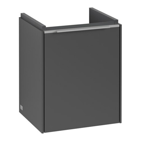 V&B Subway 3.0 Meuble sous lavabo 35,1x42,9x30,9cm, porte L/Gr AL brillant, graphite