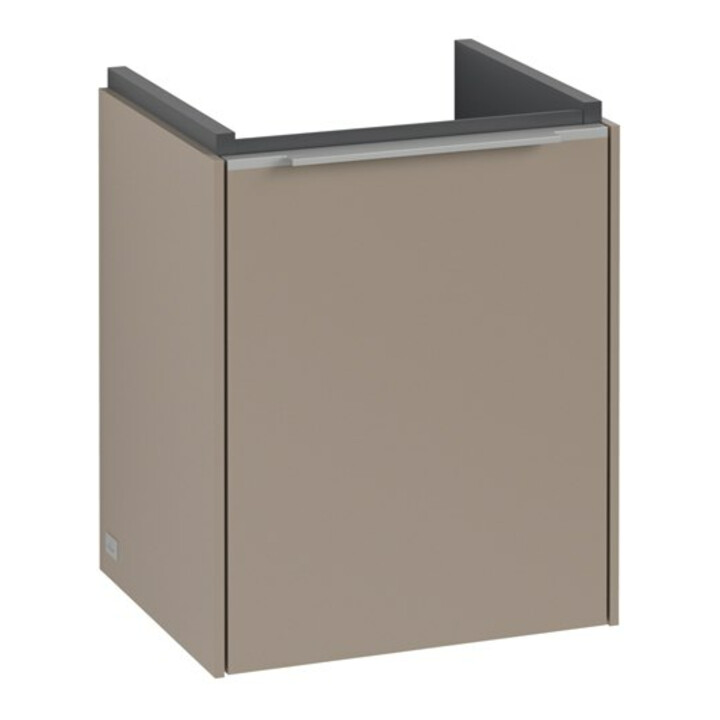 V&B Subway 3.0 Meuble sous lavabo 35,1x42,9x30,9cm, tiroir L/Gr alu brillant, Taupe