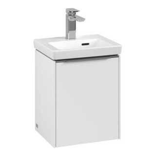 V&B Subway 3.0 Meuble sous lavabo 35,1x42,9x30,9cm, tiroir R/Gr alu brillant, blanc P