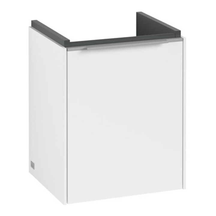 V&B Subway 3.0 Meuble sous lavabo 35,1x42,9x30,9cm, tiroir R/Gr alu brillant, blanc P