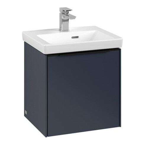 V&B Subway 3.0 Meuble sous lavabo 42,3x42,9x37,8 cm, gauche/gris, marbre bleu