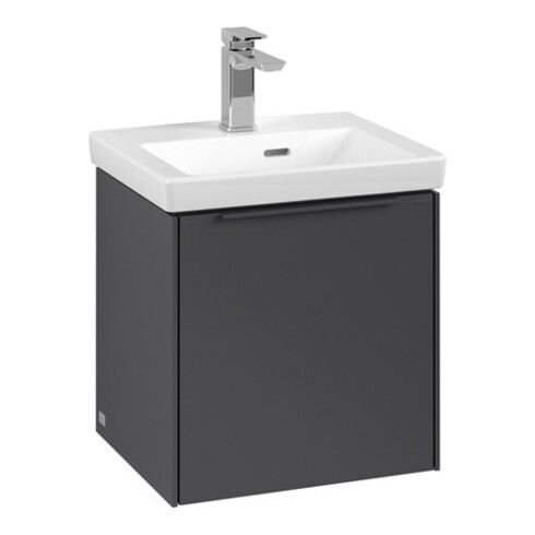 V&B Subway 3.0 Meuble sous lavabo 42,3x42,9x37,8 cm, porte coulissante/droite, graphite