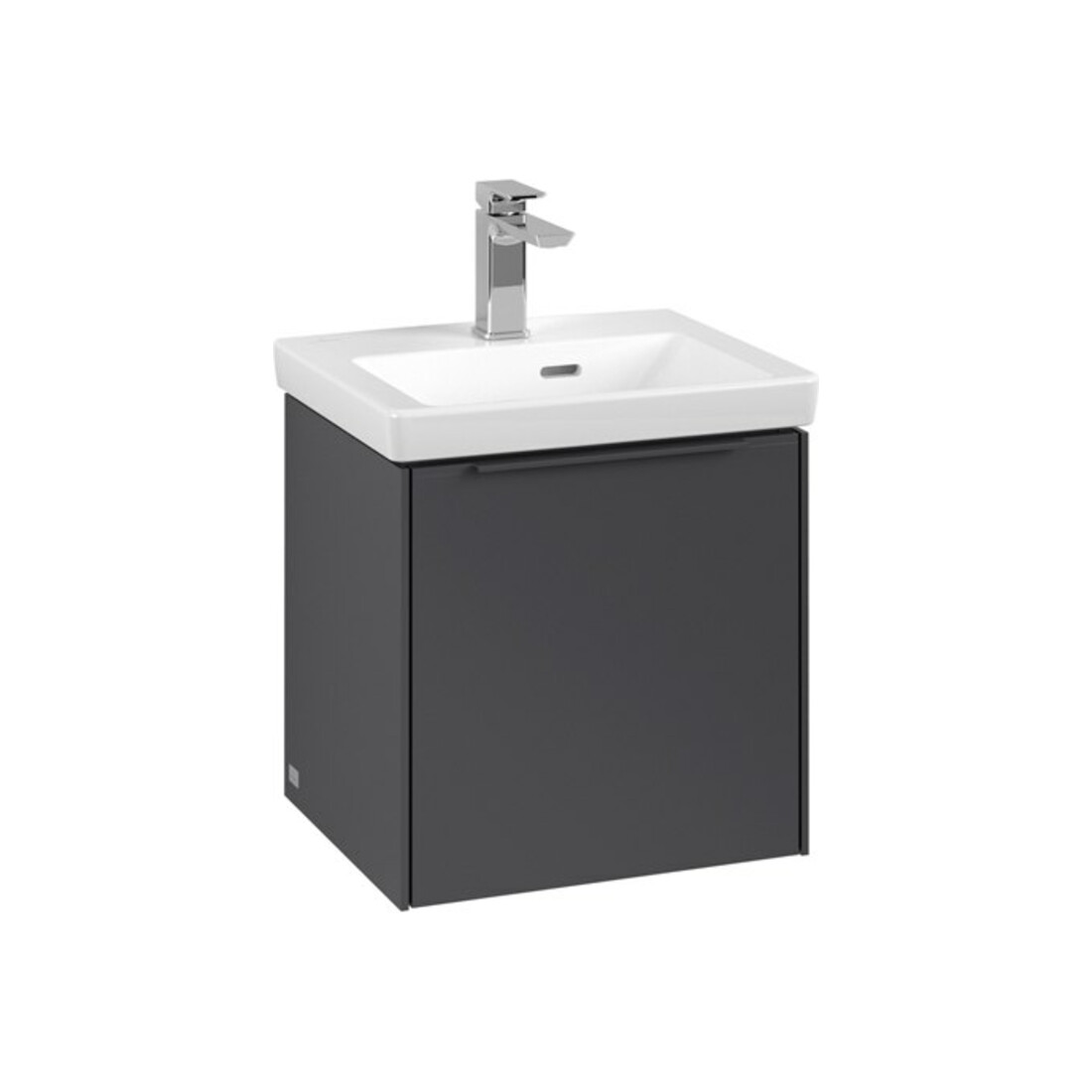 V&B Subway 3.0 Meuble sous lavabo 42,3x42,9x37,8 cm, porte coulissante/droite, graphite