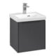 V&B Subway 3.0 Meuble sous lavabo 42,3x42,9x37,8 cm, porte coulissante/droite, graphite-4