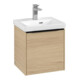 V&B Subway 3.0 Meuble sous-lavabo 42,3x42,9x37,8 cm, porte droite/grise, Nord Oa-1
