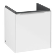 V&B Subway 3.0 Meuble sous-lavabo 42,3x42,9x37,8 cm, porte gauche/grise, blanc brillant-3