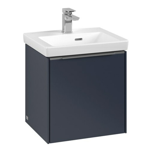 V&B Subway 3.0 Meuble sous lavabo 42,3x42,9x37,8 cm, porte gauche/grise, blanc mat