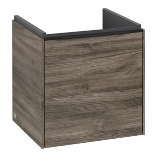 V&B Subway 3.0 Meuble sous lavabo 42,3x42,9x37,8 cm, porte gauche/grise, mat Oa