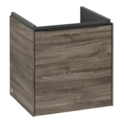 V&B Subway 3.0 Meuble sous lavabo 42,3x42,9x37,8 cm, porte gauche/grise, mat Oa