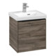 V&B Subway 3.0 Meuble sous lavabo 42,3x42,9x37,8 cm, porte gauche/grise, mat Oa