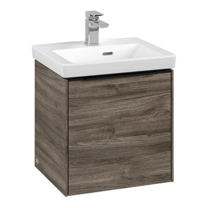 V&B Subway 3.0 Meuble sous lavabo 42,3x42,9x37,8 cm, porte gauche/grise, mat Oa