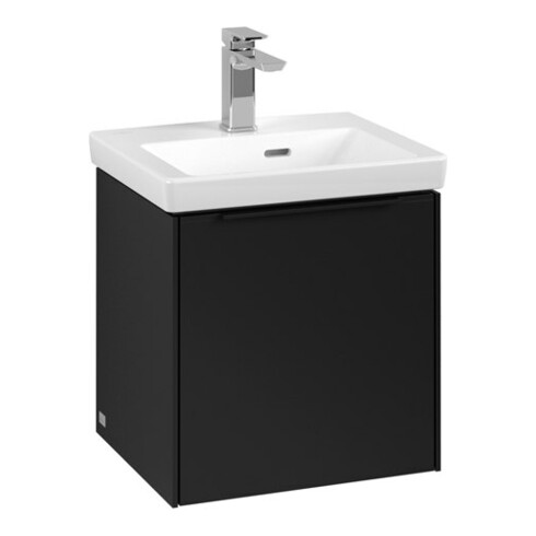 V&B Subway 3.0 Meuble sous lavabo 42,3x42,9x37,8 cm, porte R/Gr à gauche, bleu à l'avant
