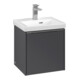 V&B Subway 3.0 Meuble sous lavabo 42,3x42,9x37,8 cm, porte R/Gr AL brillant, graphite-1