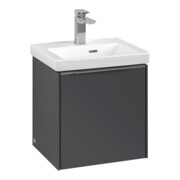 V&B Subway 3.0 Meuble sous lavabo 42,3x42,9x37,8 cm, porte R/Gr AL brillant, graphite