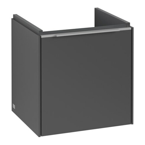 V&B Subway 3.0 Meuble sous lavabo 42,3x42,9x37,8 cm, porte R/Gr AL brillant, graphite