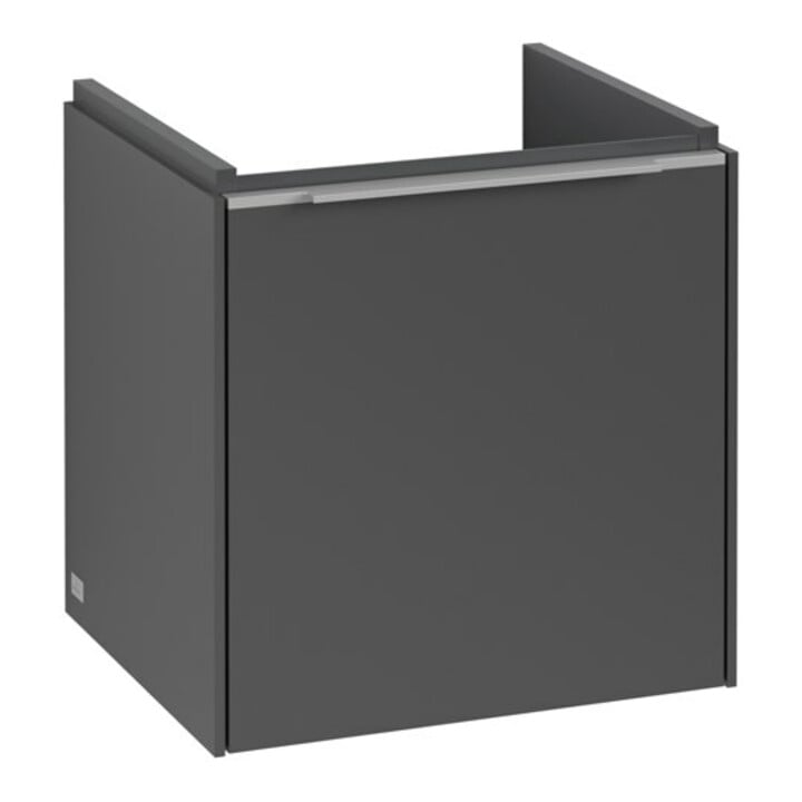V&B Subway 3.0 Meuble sous lavabo 42,3x42,9x37,8 cm, porte R/Gr AL brillant, graphite