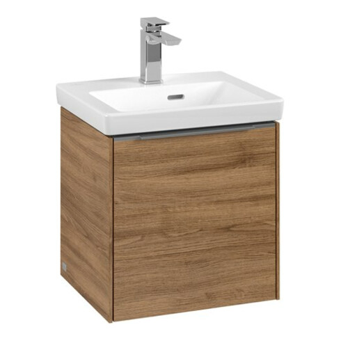 V&B Subway 3.0 Meuble sous lavabo 42,3x42,9x37,8 cm, porte R/Gr AL brillant, Kan Oa