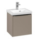 V&B Subway 3.0 Meuble sous lavabo 42,3x42,9x37,8 cm, porte R/gr bleu volcan, Tau-1