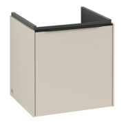 V&B Subway 3.0 Meuble sous lavabo 42,3x42,9x37,8cm, porte coulissante/Gris devant, env. Vert