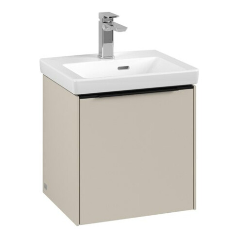 V&B Subway 3.0 Meuble sous lavabo 42,3x42,9x37,8cm, porte coulissante/Gris devant, env. Vert