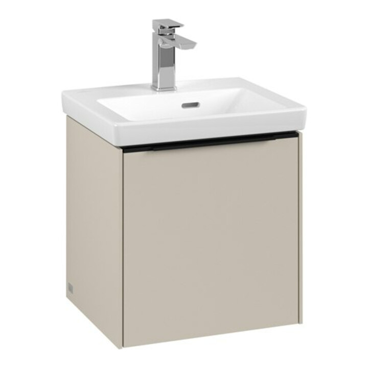 V&B Subway 3.0 Meuble sous lavabo 42,3x42,9x37,8cm, porte coulissante/Gris devant, env. Vert