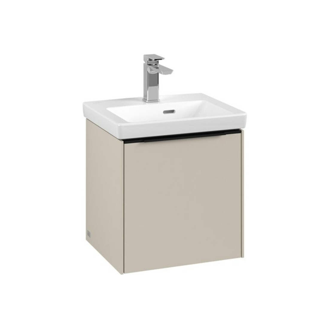 V&B Subway 3.0 Meuble sous lavabo 42,3x42,9x37,8cm, porte coulissante/Gris devant, env. Vert