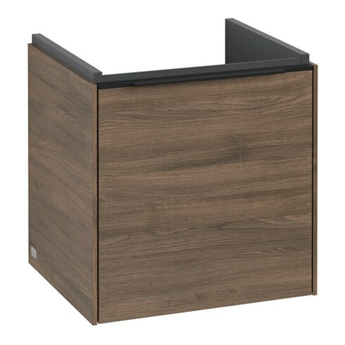 V&B Subway 3.0 Meuble sous lavabo 42,3x42,9x37,8cm, porte coulissante/grise, Ar Oa
