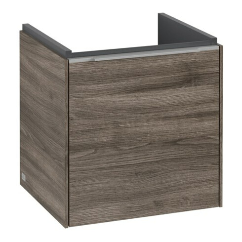 V&B Subway 3.0 Meuble sous-lavabo 42,3x42,9x37,8cm, porte droite/grise AL brillant, st. Oa