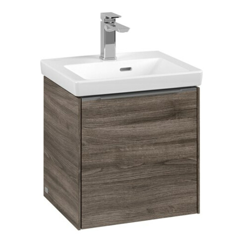 V&B Subway 3.0 Meuble sous-lavabo 42,3x42,9x37,8cm, porte droite/grise AL brillant, st. Oa
