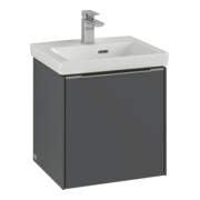 V&B Subway 3.0 Meuble sous lavabo 42,3x42,9x37,8cm, porte droite/grise, AL g, so gre.-1
