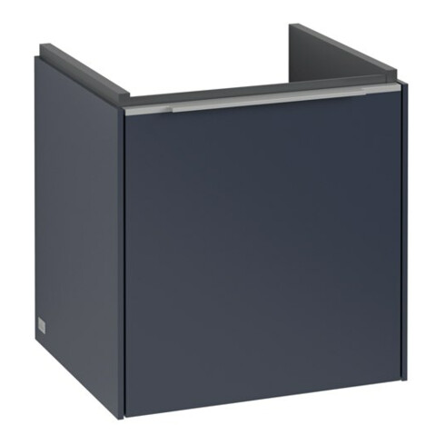 V&B Subway 3.0 Meuble sous lavabo 42,3x42,9x37,8cm, porte droite/grise alu, bleu marine