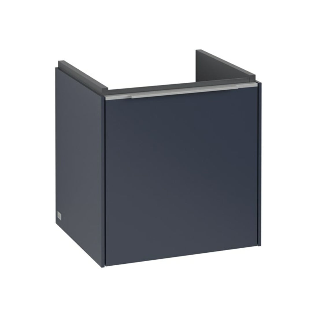 V&B Subway 3.0 Meuble sous lavabo 42,3x42,9x37,8cm, porte droite/grise alu, bleu marine