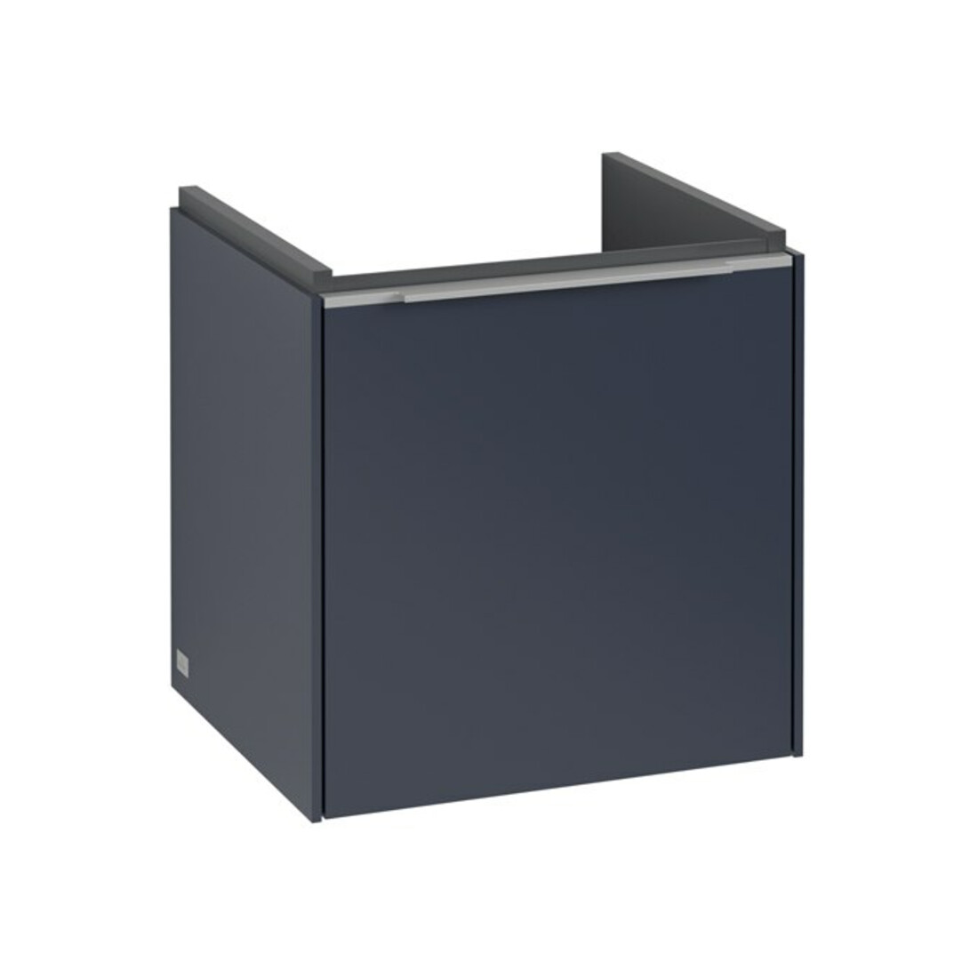 V&B Subway 3.0 Meuble sous lavabo 42,3x42,9x37,8cm, porte droite/grise alu, bleu marine