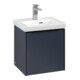 V&B Subway 3.0 Meuble sous lavabo 42,3x42,9x37,8cm, porte droite/grise, marbre blanc-1