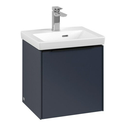 V&B Subway 3.0 Meuble sous lavabo 42,3x42,9x37,8cm, porte droite/grise, marbre blanc