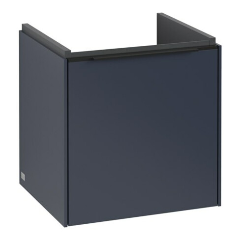 V&B Subway 3.0 Meuble sous lavabo 42,3x42,9x37,8cm, porte droite/grise, marbre blanc