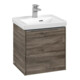 V&B Subway 3.0 Meuble sous lavabo 42,3x42,9x37,8cm, porte gauche/grise alu, brillant, uni Oa-1