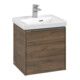 V&B Subway 3.0 Meuble sous lavabo 42,3x42,9x37,8cm, porte gauche/grise, aluminium, ardoise ouverte-1