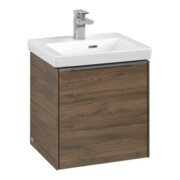 V&B Subway 3.0 Meuble sous lavabo 42,3x42,9x37,8cm, porte gauche/grise, aluminium, ardoise ouverte